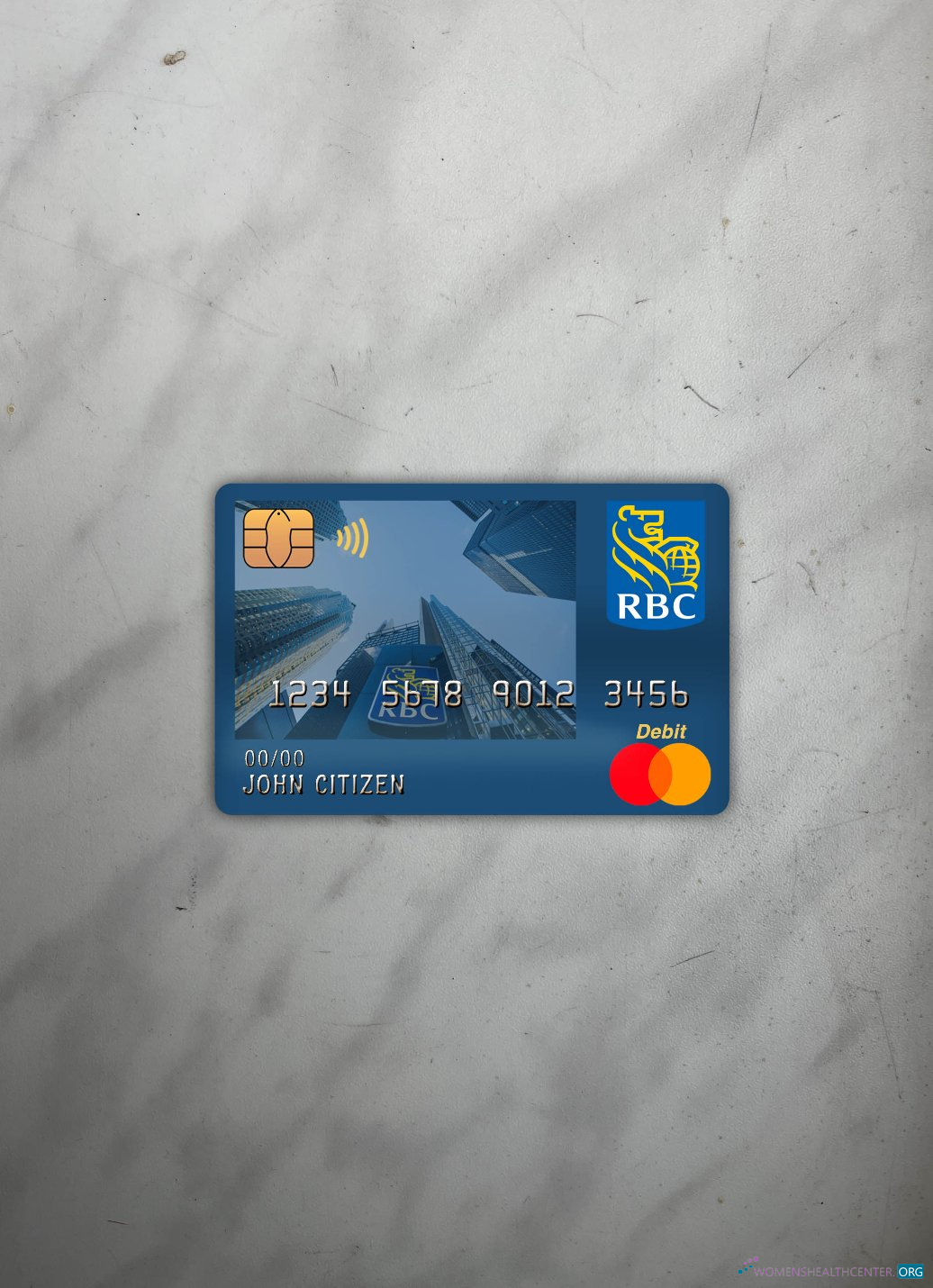 Download Canada Royal bank (RBC) master debit card photolook front Photoshop template